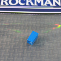 This is the really hard to find small blue square push button cap that snaps onto the multi-use switch on several of the Rockman Rockmodules.